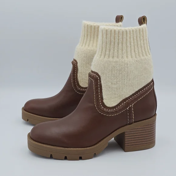 NWOT Nine West Popit Casual Booties, Dark Natural, Women's Size 5 - Picture 6 of 16